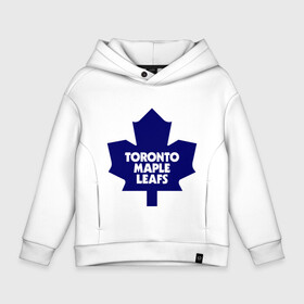 Детское худи Oversize хлопок с принтом Toronto Maple Leafs в Курске, френч-терри — 70% хлопок, 30% полиэстер. Мягкий теплый начес внутри —100% хлопок | боковые карманы, эластичные манжеты и нижняя кромка, капюшон на магнитной кнопке | 