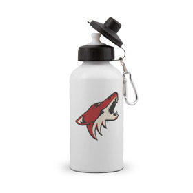 Бутылка спортивная с принтом Phoenix Coyotes в Курске, металл | емкость — 500 мл, в комплекте две пластиковые крышки и карабин для крепления | nhl | phoenix coyotes | нхл | хоккей | хоккейная лига