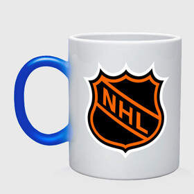 Кружка хамелеон с принтом NHL в Курске, керамика | меняет цвет при нагревании, емкость 330 мл | национальная хоккейная лига | нхл