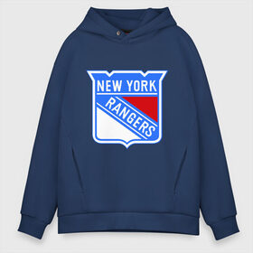 Мужское худи Oversize хлопок с принтом New York Rangers в Курске, френч-терри — 70% хлопок, 30% полиэстер. Мягкий теплый начес внутри —100% хлопок | боковые карманы, эластичные манжеты и нижняя кромка, капюшон на магнитной кнопке | new york rangers | nhl | национальная хоккейная лига | нью йорк рейнджерс | хоккей | хоккейная лига