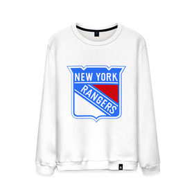 Мужской свитшот хлопок с принтом New York Rangers в Курске, 100% хлопок |  | new york rangers | nhl | национальная хоккейная лига | нью йорк рейнджерс | хоккей | хоккейная лига