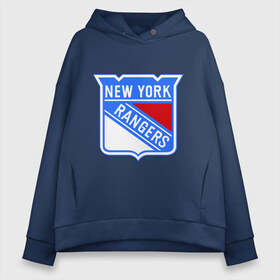 Женское худи Oversize хлопок с принтом New York Rangers в Курске, френч-терри — 70% хлопок, 30% полиэстер. Мягкий теплый начес внутри —100% хлопок | боковые карманы, эластичные манжеты и нижняя кромка, капюшон на магнитной кнопке | new york rangers | nhl | национальная хоккейная лига | нью йорк рейнджерс | хоккей | хоккейная лига