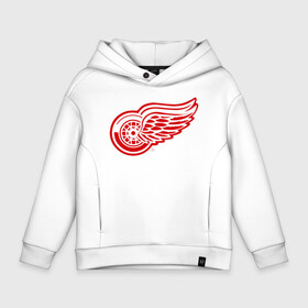 Детское худи Oversize хлопок с принтом Detroit Red Wings в Курске, френч-терри — 70% хлопок, 30% полиэстер. Мягкий теплый начес внутри —100% хлопок | боковые карманы, эластичные манжеты и нижняя кромка, капюшон на магнитной кнопке | hockey | nhl | лига | нхл | хокей | хоккей | хоккейная лига