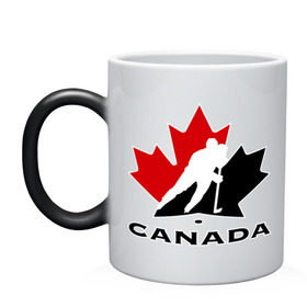 Кружка хамелеон с принтом Canada в Курске, керамика | меняет цвет при нагревании, емкость 330 мл | canada | hockey | nhl | канада | лига | нхл | хокей | хокейнаялига | хоккей | хоккейная лига