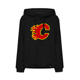 Мужская толстовка хлопок с принтом Calgary Flames в Курске, френч-терри, мягкий теплый начес внутри (100% хлопок) | карман-кенгуру, эластичные манжеты и нижняя кромка, капюшон с подкладом и шнурком | calgary flames | nhl | гелери флеймс | нхл | хоккей | хоккейная лига