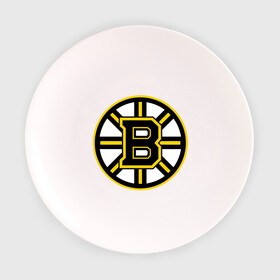 Тарелка с принтом Boston Bruins в Курске, фарфор | диаметр - 210 мм
диаметр для нанесения принта - 120 мм | Тематика изображения на принте: нхл | хоккейная лига