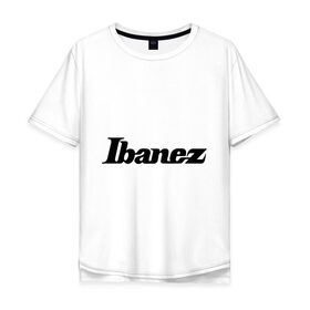 Мужская футболка хлопок Oversize с принтом Ibanez в Курске, 100% хлопок | свободный крой, круглый ворот, “спинка” длиннее передней части | гитара