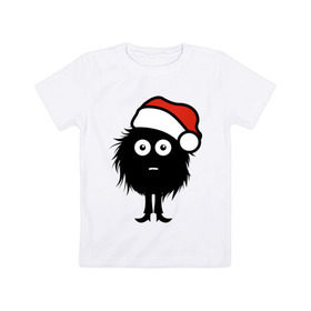 Детская футболка хлопок с принтом Рождественнский лохмач в Курске, 100% хлопок | круглый вырез горловины, полуприлегающий силуэт, длина до линии бедер | 2012 | new year | нг | новый 2012 | новый год | рождественский | рождество
