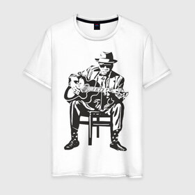 Мужская футболка хлопок с принтом Бард(2) в Курске, 100% хлопок | прямой крой, круглый вырез горловины, длина до линии бедер, слегка спущенное плечо. | 