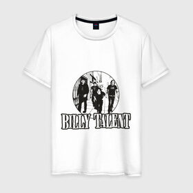 Мужская футболка хлопок с принтом Billy Talent в Курске, 100% хлопок | прямой крой, круглый вырез горловины, длина до линии бедер, слегка спущенное плечо. | билли талент | канада | канадский рок | рок | рок группа
