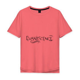 Мужская футболка хлопок Oversize с принтом Evanescence в Курске, 100% хлопок | свободный крой, круглый ворот, “спинка” длиннее передней части | Тематика изображения на принте: evanescence | американский рок | метал | рок | эвенескин