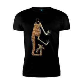 Мужская футболка премиум с принтом Мадагаскар (10) в Курске, 92% хлопок, 8% лайкра | приталенный силуэт, круглый вырез ворота, длина до линии бедра, короткий рукав | Тематика изображения на принте: madagascar | жираф | мадагаскар