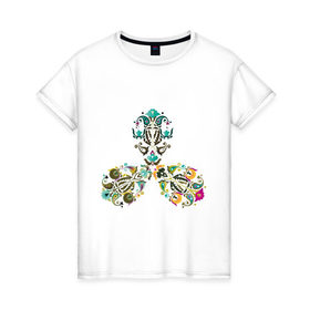Женская футболка хлопок с принтом Good Flower в Курске, 100% хлопок | прямой крой, круглый вырез горловины, длина до линии бедер, слегка спущенное плечо | good flower | орнамент | цветочный узор | цветы