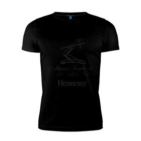 Мужская футболка премиум с принтом Hennessy в Курске, 92% хлопок, 8% лайкра | приталенный силуэт, круглый вырез ворота, длина до линии бедра, короткий рукав | cognac | hennessy | бар | бармен | коньяк | хеннесси