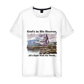 Мужская футболка хлопок с принтом Evangelion в Курске, 100% хлопок | прямой крой, круглый вырез горловины, длина до линии бедер, слегка спущенное плечо. | anime | evangelion | аниме | анимэ | евангелион