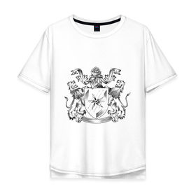 Мужская футболка хлопок Oversize с принтом Sketchy Heraldry Sample в Курске, 100% хлопок | свободный крой, круглый ворот, “спинка” длиннее передней части | геральдика. герб | эмблема