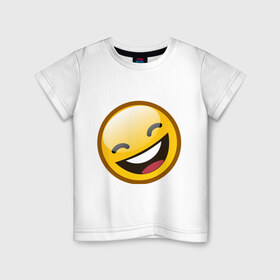 Детская футболка хлопок с принтом Emoticons tonygines (1) в Курске, 100% хлопок | круглый вырез горловины, полуприлегающий силуэт, длина до линии бедер | 