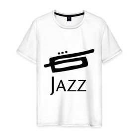 Мужская футболка хлопок с принтом Jazz (3) в Курске, 100% хлопок | прямой крой, круглый вырез горловины, длина до линии бедер, слегка спущенное плечо. | джаз | живая музыка | импровизация | инструмент | труба