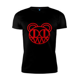Мужская футболка премиум с принтом Radiohead (2) в Курске, 92% хлопок, 8% лайкра | приталенный силуэт, круглый вырез ворота, длина до линии бедра, короткий рукав | Тематика изображения на принте: radiohead | rock | радиохед | рок
