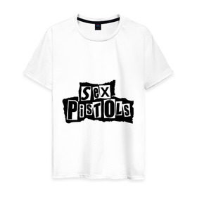 Мужская футболка хлопок с принтом Sex Pistols в Курске, 100% хлопок | прямой крой, круглый вырез горловины, длина до линии бедер, слегка спущенное плечо. | metall | punk | rock | метал | металл | панк | панк рок | рок