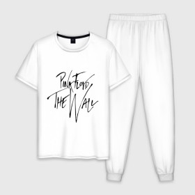 Мужская пижама хлопок с принтом Pink Floyd в Курске, 100% хлопок | брюки и футболка прямого кроя, без карманов, на брюках мягкая резинка на поясе и по низу штанин
 | rock
