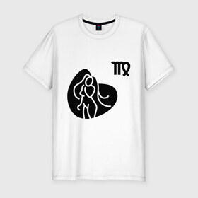 Мужская футболка премиум с принтом Дева(6) в Курске, 92% хлопок, 8% лайкра | приталенный силуэт, круглый вырез ворота, длина до линии бедра, короткий рукав | гороскоп | дева | знак зодиака | знаки зодиака