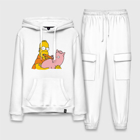 Мужской костюм хлопок с толстовкой с принтом Гомер и свинья в Курске,  |  | гомер