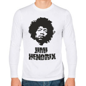 Мужской лонгслив хлопок с принтом Jimi Hendrix в Курске, 100% хлопок |  | 60е | гитарист | джими хендрикс | джимми хендрикс | ретро | рок