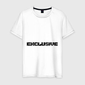 Мужская футболка хлопок с принтом Exclusive в Курске, 100% хлопок | прямой крой, круглый вырез горловины, длина до линии бедер, слегка спущенное плечо. | club | exclusive | style | клуб | стиль | эксклюзив