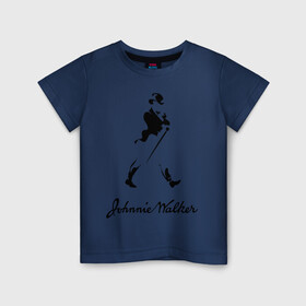 Детская футболка хлопок с принтом Johnnie Walker (2) в Курске, 100% хлопок | круглый вырез горловины, полуприлегающий силуэт, длина до линии бедер | johnnie walker | бар | бармен | виски | джонни уокер