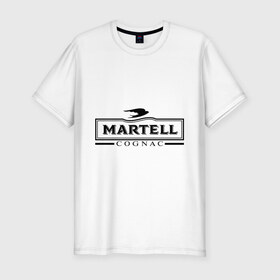 Мужская футболка премиум с принтом Martell в Курске, 92% хлопок, 8% лайкра | приталенный силуэт, круглый вырез ворота, длина до линии бедра, короткий рукав | cognac | martell | бар | бармен | коньяк | мартель