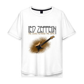 Мужская футболка хлопок Oversize с принтом Led Zeppelin (2) в Курске, 100% хлопок | свободный крой, круглый ворот, “спинка” длиннее передней части | heavy metal | led zepelin | metal | rock | trash metal | квартет | лед | метал | рок | рок группа | рок группы | трэш метал | хеви метал | цеппелин