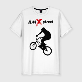 Мужская футболка премиум с принтом BMX street (2) в Курске, 92% хлопок, 8% лайкра | приталенный силуэт, круглый вырез ворота, длина до линии бедра, короткий рукав | bmx | extreme | street | бмх | велик | велосипед | улица | уличная культура | экстрим