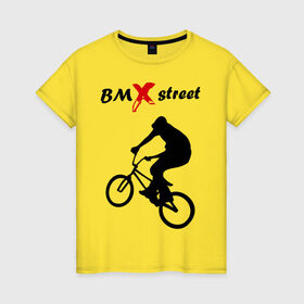 Женская футболка хлопок с принтом BMX street (2) в Курске, 100% хлопок | прямой крой, круглый вырез горловины, длина до линии бедер, слегка спущенное плечо | bmx | extreme | street | бмх | велик | велосипед | улица | уличная культура | экстрим