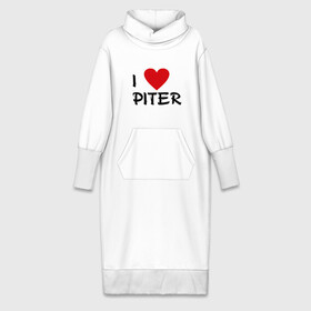 Платье удлиненное хлопок с принтом Я люблю Питер в Курске,  |  | piter | город | города | место жительства | петербург | питер | санкт | сенкт петербург | я люблю