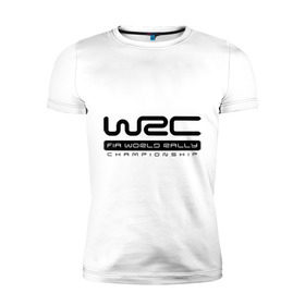 Мужская футболка премиум с принтом WRC в Курске, 92% хлопок, 8% лайкра | приталенный силуэт, круглый вырез ворота, длина до линии бедра, короткий рукав | Тематика изображения на принте: championship | rally | world rally championship | wrc | авто2012 | ралли | чемпионат мира | чемпионат мира по ралли