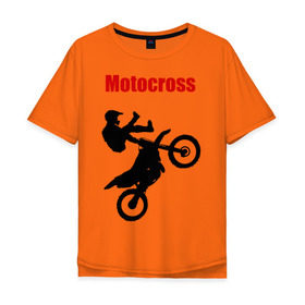 Мужская футболка хлопок Oversize с принтом Motokross (4) в Курске, 100% хлопок | свободный крой, круглый ворот, “спинка” длиннее передней части | moto gp | motokross | x fighters | мото | мотокросс | х файтерс | экстрим