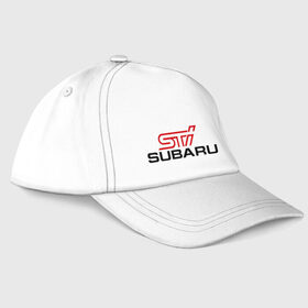 Бейсболка с принтом Subaru STI в Курске, 100% хлопок | классический козырек, металлическая застежка-регулятор размера | impreza | sti | subaru | subaru impreza sti | subaru impreza wrx sti | subaru sti | subaru wrx sti | wrx | импреза | субару | субару сти