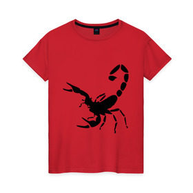 Женская футболка хлопок с принтом Scorpions (2) в Курске, 100% хлопок | прямой крой, круглый вырез горловины, длина до линии бедер, слегка спущенное плечо | скорпион