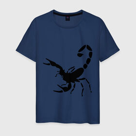 Мужская футболка хлопок с принтом Scorpions (2) в Курске, 100% хлопок | прямой крой, круглый вырез горловины, длина до линии бедер, слегка спущенное плечо. | Тематика изображения на принте: скорпион