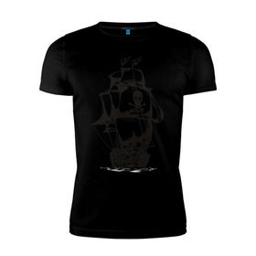 Мужская футболка премиум с принтом Pirats (4) в Курске, 92% хлопок, 8% лайкра | приталенный силуэт, круглый вырез ворота, длина до линии бедра, короткий рукав | пират