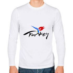 Мужской лонгслив хлопок с принтом Turkey в Курске, 100% хлопок |  | turkey | алания | анталья | белек | отдых в турции | отпуск в турции | турция