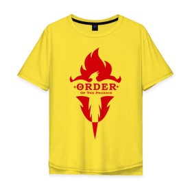 Мужская футболка хлопок Oversize с принтом Орден Феникса в Курске, 100% хлопок | свободный крой, круглый ворот, “спинка” длиннее передней части | 