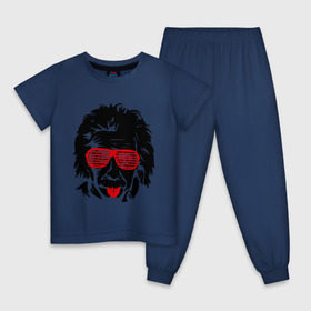 Детская пижама хлопок с принтом Einstein (2) в Курске, 100% хлопок |  брюки и футболка прямого кроя, без карманов, на брюках мягкая резинка на поясе и по низу штанин
 | club | einstein | жалюзи | клуб | очки жалюзи | портрет | эйнштейн