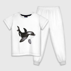 Детская пижама хлопок с принтом Дельфинчик в Курске, 100% хлопок |  брюки и футболка прямого кроя, без карманов, на брюках мягкая резинка на поясе и по низу штанин
 | дельфин | дельфинчик