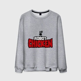 Мужской свитшот хлопок с принтом Робоцып логотип в Курске, 100% хлопок |  | robot chicken | робоцып