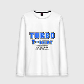 Мужской лонгслив хлопок с принтом Turbo T-Shirt в Курске, 100% хлопок |  | 