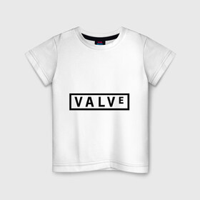 Детская футболка хлопок с принтом Valve в Курске, 100% хлопок | круглый вырез горловины, полуприлегающий силуэт, длина до линии бедер | valve | valvehalf life | разработчик
