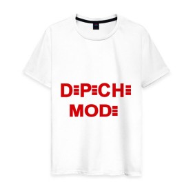 Мужская футболка хлопок с принтом Depeche mode в Курске, 100% хлопок | прямой крой, круглый вырез горловины, длина до линии бедер, слегка спущенное плечо. | depeche mode | rock | депеш мод | рок | электронная музыка