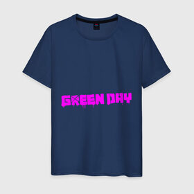 Мужская футболка хлопок с принтом Green Day - логотип в Курске, 100% хлопок | прямой крой, круглый вырез горловины, длина до линии бедер, слегка спущенное плечо. | green day